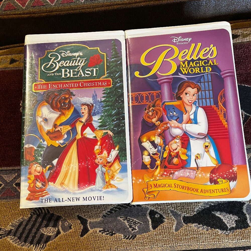 Lot of 2 Disney VHS tapes, Beauty & the Beast
